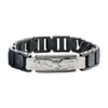 Sandblasted Gun Metal IP Eagle Link Bracelet