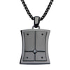 2.5mm Black Diamond Black IP Dog Tag Pendant