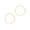 14K Yellow Gold 1.5x45mm Hoop Earrings