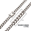 8mm Steel Miami Cuban Chain Necklace