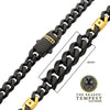 6mm Black IP Steel Matte Miami Cuban Chain Necklace