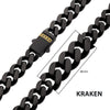 8mm Black IP Steel Matte Miami Cuban Chain Necklace