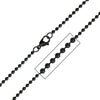 3mm Black IP Polished Ball Chain