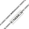 Steel 6mm Figaro Polished Chain