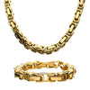 8mm Gold IP Byzantine Chain Set