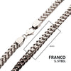 4mm Steel Franco Chain Necklace