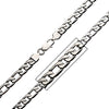 Steel 7mm Speckled Figaro Chain Necklace