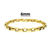 6mm Polished 18K Gold IP Steel Paperclip Chain Bracelet