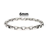 6mm Polished Steel Paperclip Chain Bracelet