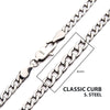 4mm Steel Classic Curb Chain Necklace