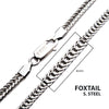 4mm Steel Foxtail Chain Necklace
