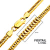 6mm 18K Gold IP Foxtail Chain Necklace