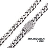 6mm Steel Miami Cuban Chain Necklace