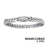 8mm Steel Miami Cuban Chain Bracelet