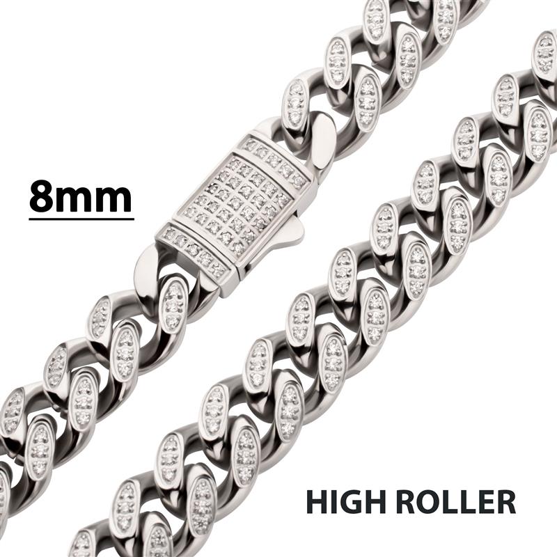 8mm Steel Miami Cuban Chain Necklace