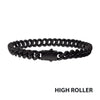 8mm Black IP Steel Miami Cuban Chain Bracelet