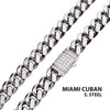 10mm Steel Miami Cuban Chain Necklace