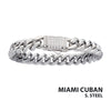 10mm Steel Miami Cuban Chain Bracelet