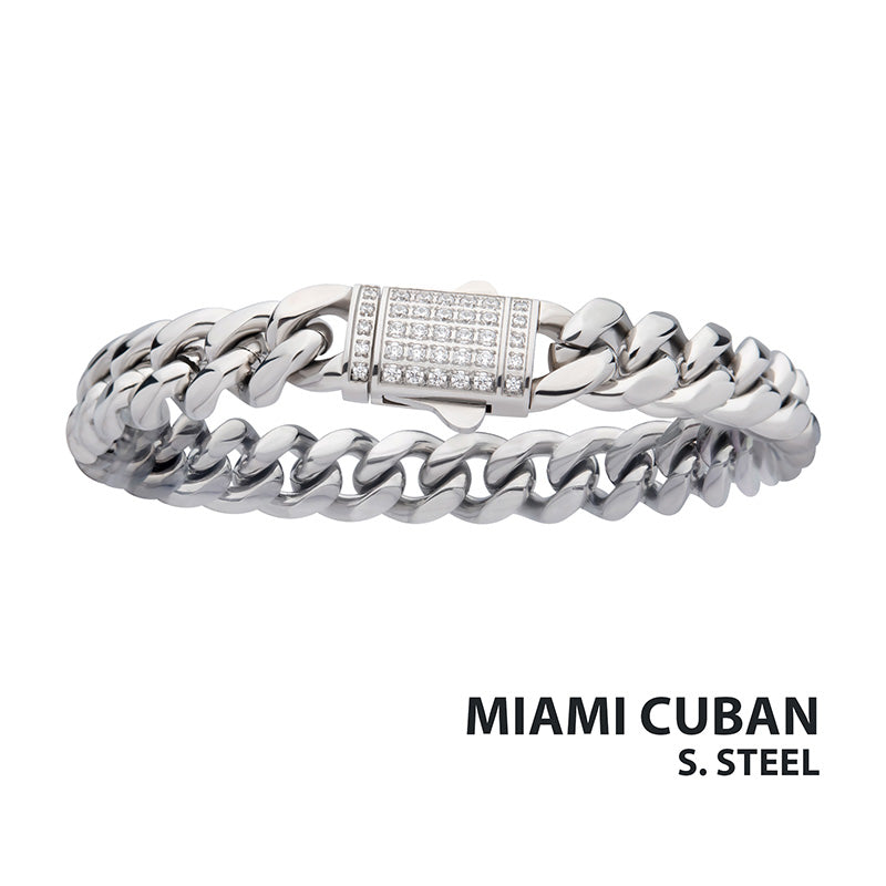 10mm Steel Miami Cuban Chain Bracelet