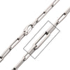 Matte Steel Paperclip Link Chain Necklace