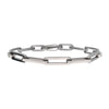 Matte Steel Paperclip Link Chain Bracelet