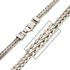 Brushed Matte Steel Double Diamond Cut Spiga Chain Necklace