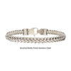 Brushed Matte Steel Double Diamond Cut Spiga Chain Bracelet
