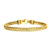 18K Gold IP Double Diamond Cut Spiga Chain Bracelet