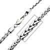 5mm Polished Steel Spiga Chain Necklace