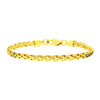 5mm 18K Polished Gold IP Steel Spiga Chain Bracelet