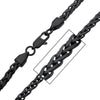 5mm Matte Black IP Steel Spiga Chain Necklace