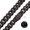 12mm Matte Blackout Miami Cuban Chain Necklace