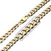 Steel Gold IP 8mm Curb Chain Necklace