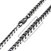 Steel Black IP 8mm Diamond Curb Chain Necklace