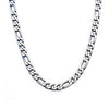 Steel Blue IP Figaro Chain Necklace