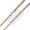 Matte Steel & Gold IP Reversible Curb Chain Colossi Necklace