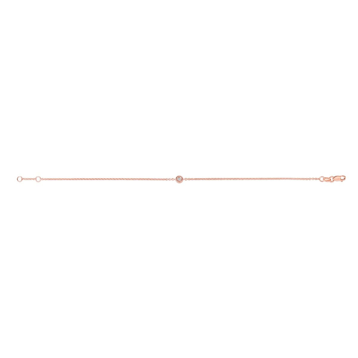 14K Rose Gold Solo Diamond Bracelet