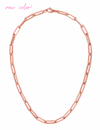 14K Rose Gold 6.1mm Paperclip Chain Necklace