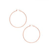 14K Rose Gold 2x55mm Hoop Earrings