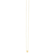 14K Yellow Gold Scribbles Heart Necklace