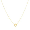 14K Yellow Gold Star of David Necklace