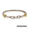 Steel Chevron Franco Chain Bracelet