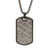Gun Metal IP Steel Chiseled Dog Tag Pendant