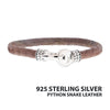 Brown Soft Python Snake Leather Bracelet