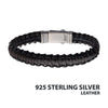 Black & Brown Braided Leather Bracelet