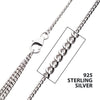 Silver Rhodium IP Curb Chain Necklace
