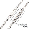 2.6mm Italy Silver Polished Box Chain Necklace