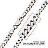 4.4mm Italy Silver Black Rhodium Plated Satin Finish Diamond Cut Curb Chain Necklace