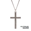 Silver Chevron Cross Pendant