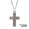 Silver Hammered Cross Pendant